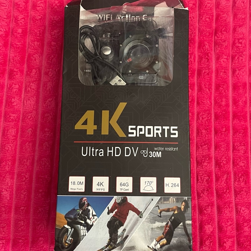 4K Sports Ultra HD Action Camera - Black